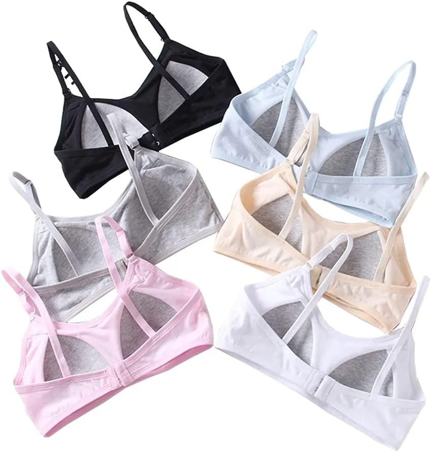 Big Girls Bra Comfort Flex Fit Seamless for Girl Teens with Adjustable Straps, Pull-on Design