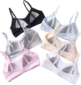 Big Girls Bra Comfort Flex Fit Seamless for Girl Teens with Adjustable Straps, Pull-on Design