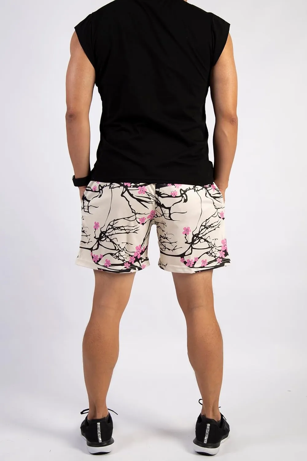 BOOMLEMON Mens Mesh Graphic Print Shorts Fashion Designer Workout Shorts Retro Casual Cool Streetwear Short Pants