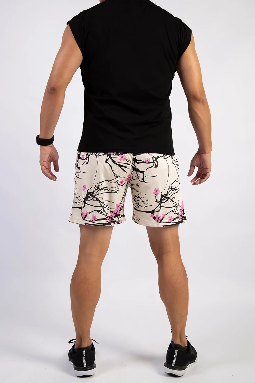 BOOMLEMON Mens Mesh Graphic Print Shorts Fashion Designer Workout Shorts Retro Casual Cool Streetwear Short Pants