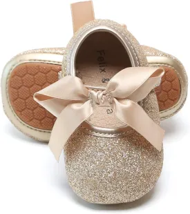 Soft Sole Baby Dress Shoes - Infant Baby Walking Shoes Moccasinss Rubber Sole Crib Shoes.