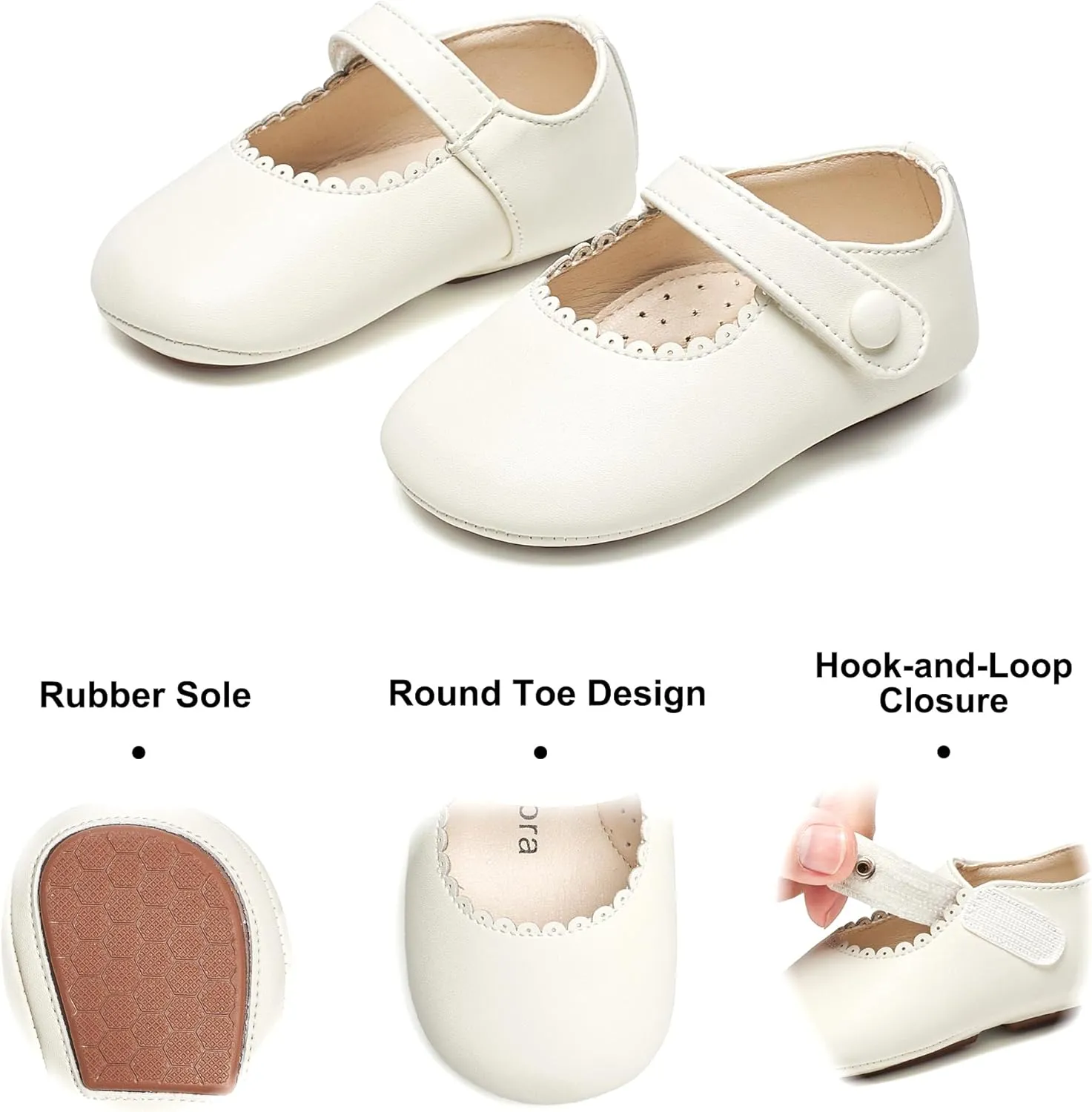 Soft Sole Baby Dress Shoes - Infant Baby Walking Shoes Moccasinss Rubber Sole Crib Shoes.