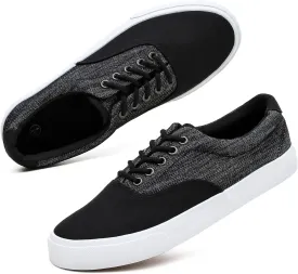 yageyan Men??s Low Top Canvas Walking Shoes Lace-up Fashion Sneakers Casual